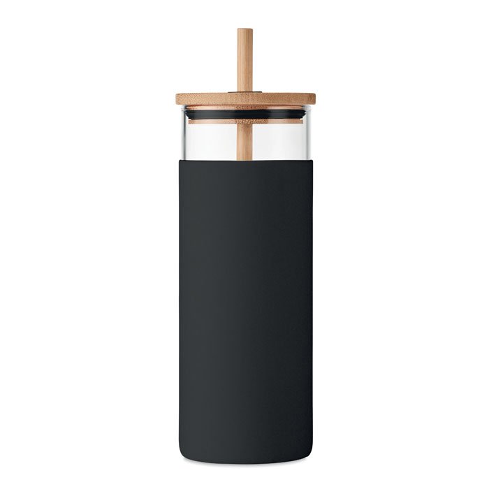 Glass tumbler 450ml bamboo lid - Image 2